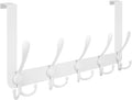 TICONN Over The Door Hooks, 5 Heavy Duty Tri Coat Rack All Metal Coat Hanger by TICONN