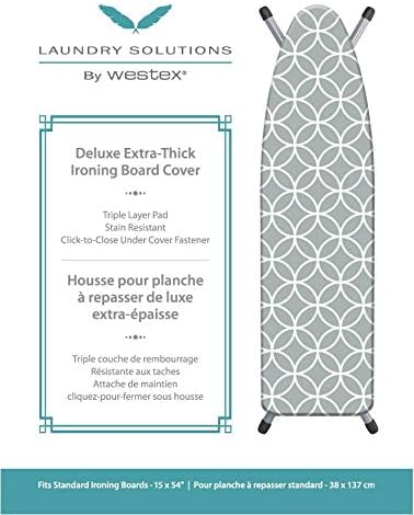 Westex Circles Heavy Duty Ironing Board Cover and Pad, Thick 3-Layer Stain - Image 8