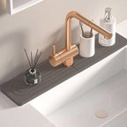 Quick Drying Stone Faucet Mat for Kitchen Sink, 15.7'' Long Diatomite Sink Tray by Unknown