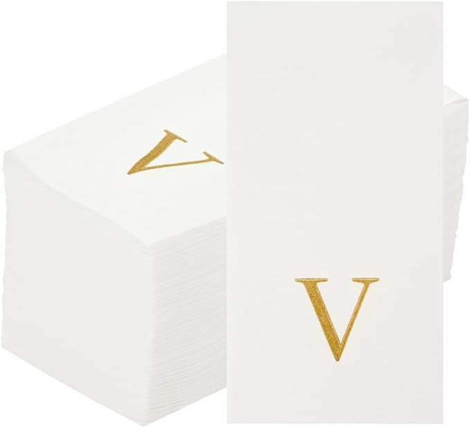 Luxenap 15.8 X 7.9 Inch Linen-Feel Guest Towels, 50 Lettered Hand Towels - Image 2