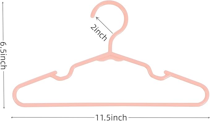 50 pcs Pink Baby Nursery Closet Hangers, Non-Slip Laundry Infant Pant Hanger - Image 2