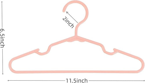 120 pcs Pink Baby Nursery Closet Hangers, Non-Slip Laundry Infant Pant Hanger - Image 2