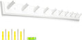 10 Hook Coat Rack Wall Mounted, Long 38 Inches Wooden Wall Coat Hanger by muukinghouse