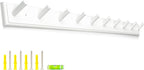 10 Hook Coat Rack Wall Mounted, Long 38 Inches Wooden Wall Coat Hanger by muukinghouse