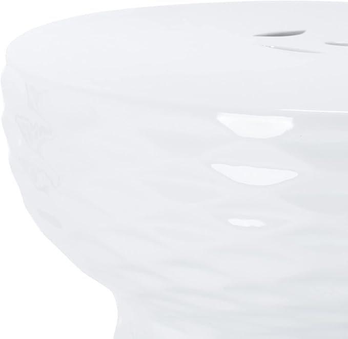 Safavieh Daphne Glazed Ceramic Decorative Garden Stool, White - Image 8