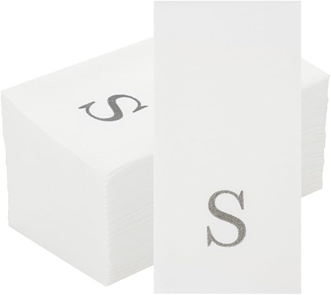 Luxenap 15.8 X 7.9 Inch Linen-Feel Guest Towels, 50 Lettered Hand Towels - Image 2