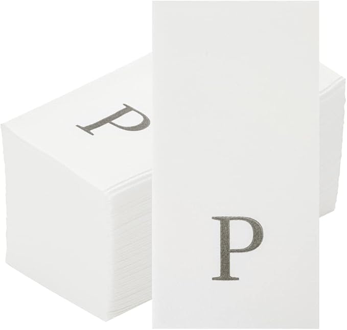 Luxenap 15.8 X 7.9 Inch Linen-Feel Guest Towels, 50 Lettered Hand Towels - Image 2