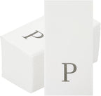 Luxenap 15.8 X 7.9 Inch Linen-Feel Guest Towels, 50 Lettered Hand Towels - Image 2
