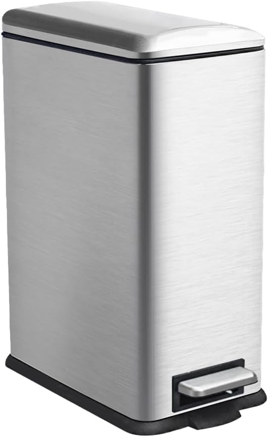 8 Gallon Trash Can, Stainless Steel Kitchen Trash Can by JM%C2%B7YIPENG