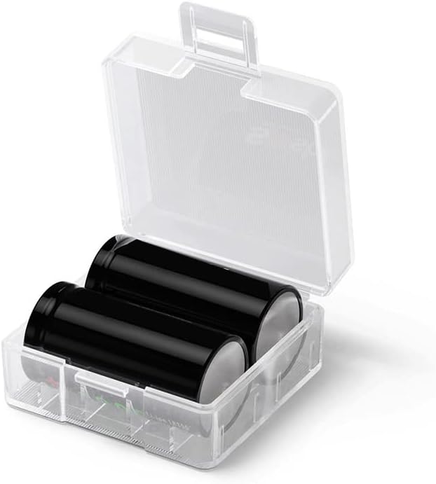 Fielect 2 x 18350 Battery Storage Case Holder Organizer Box Transparent - Image 7