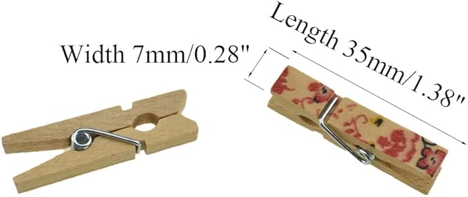 HAHIYO Colorful Painted Wooden Clothes Pins Clothespins Small Aviod Fall Apart - Image 2