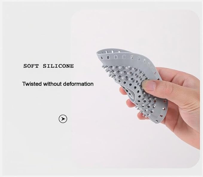 Drain Hair Catcher, Silicone Bathtub Drain Protector 2 Pcs （White Round） - Image 3