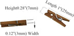 HAHIYO Brown Wooden Clothes Pins Clothespins Mini Aviod Fall Apart 1 Inches - Image 2