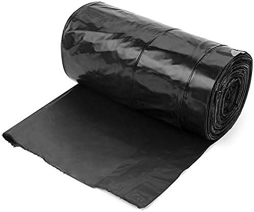 Aluf Plastics 33 Gallon 1 MIL Black Drawstring Tall Kitchen Garbage Bags - Image 2