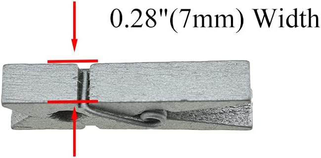 HAHIYO Silver Wooden Clothes Pins Clothespins Small Do NOT Fall Apart 1.38 - Image 3