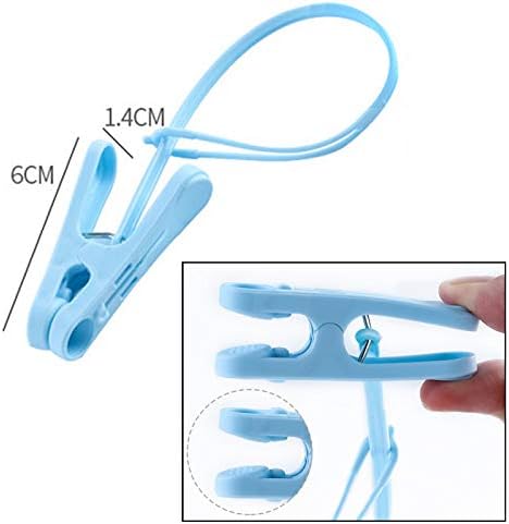 24 Pack ClothesPins with Plastic Rope, Clothesline Drying Clothing Clips - Image 3