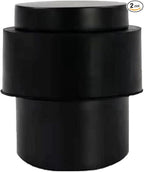 KHTUMEWARE 2 Pack 1-1/2 in Floor Door Stopper, Matte Black Door Stop, Wall by khtumeware