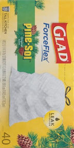 Glad ForceFlex Tall Kitchen Drawstring Trash Bags, 13 Gal, Pine-Sol Original - Image 15
