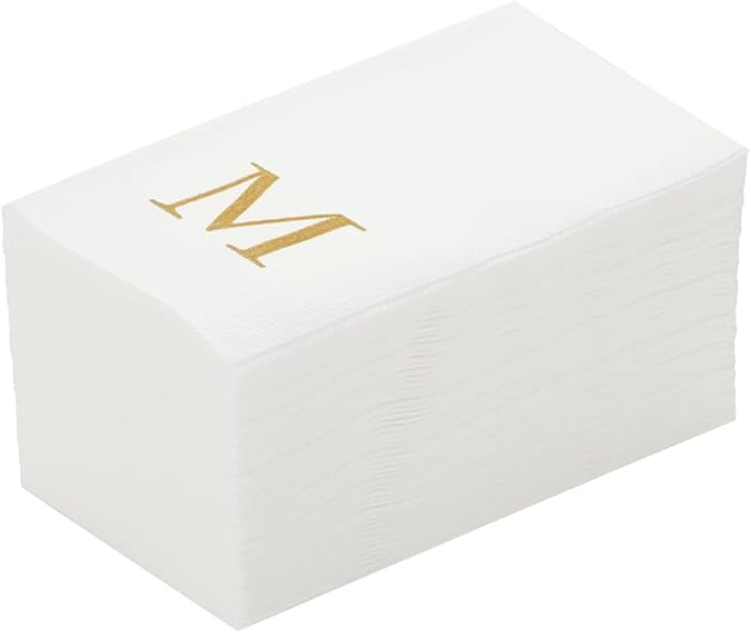 Luxenap 15.8 X 7.9 Inch Linen-Feel Guest Towels, 2000 Lettered Hand Towels by Restaurantware