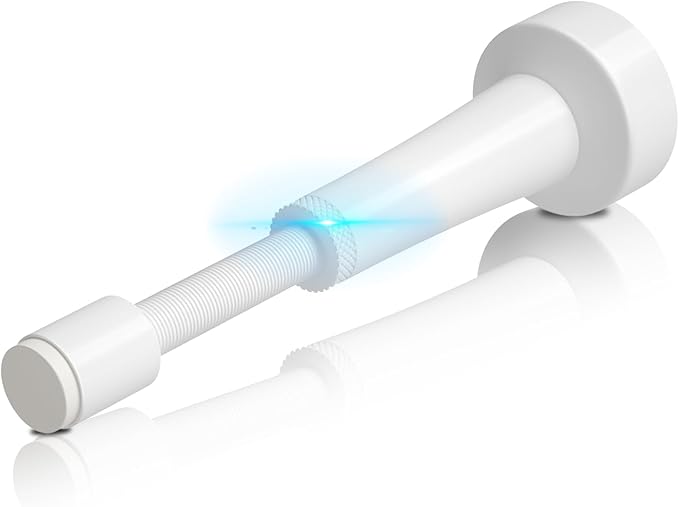 Adjustable Door Stoppers for Bottom of Door, 3.07-4.45 in Aluminum White Door by brieieziy