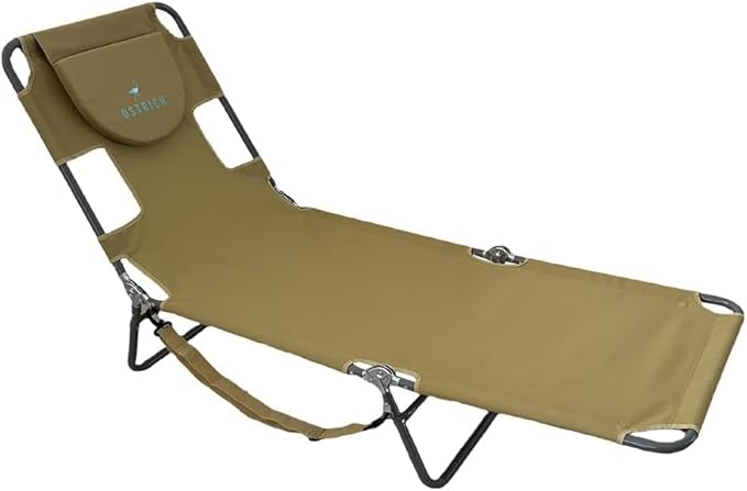 Ostrich Chair Chaise Lounger Chair, Tan by OstrichProducts