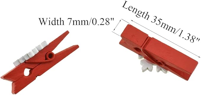 HAHIYO Mini Wooden Snowflake Clothespin Clip Christmas Photo Paper Holders - Image 2