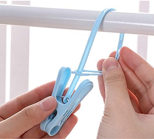 24 Pack ClothesPins with Plastic Rope, Clothesline Drying Clothing Clips - Image 5