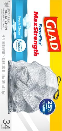 Glad Kitchen Trash Bags, 13 Gallon, Fresh Clean | ForceFlex MaxStrength | Tall - Image 18
