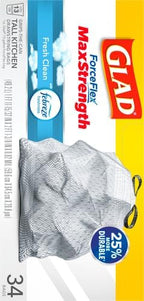 Glad ForceFlex MaxStrength Kitchen Trash Bags, 13 Gal, Fresh Clean Febreze - Image 18