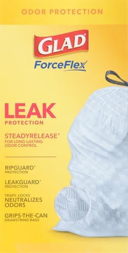 Glad ForceFlex Trash Bags 13 Gallon Gain Lemon Zest | Tall Kitchen | Drawstring - Image 3
