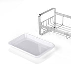 HULISEN Kitchen Sink Sponge Holder, 304 Stainless Steel Kitchen Soap Dispenser - Image 5