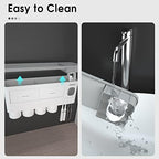 iHave Toothbrush Holders for Bathrooms, 4 Cups Toothbrush Holder Wall Mounted - Image 8