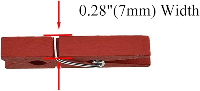 HAHIYO Color Wooden Clothes Pins Clothespins Small Do NOT Fall Apart 1.77 - Image 3