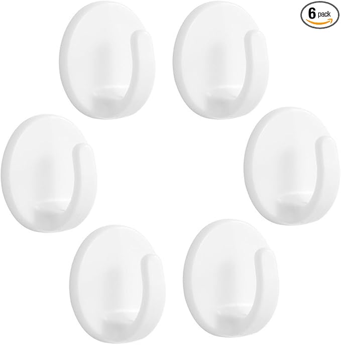 lightstar 6 Pcs Adhesive Plastic Hooks by LIGHTSTAR