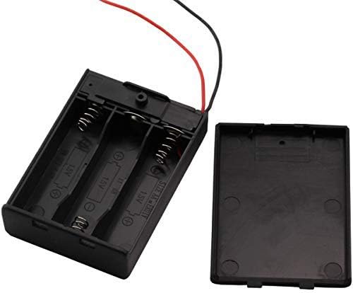6 Pieces 3 Slots x 1.5V AA Battery Case Holder Battery Spring Clip Storage Box by Onwon