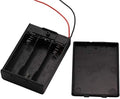 6 Pieces 3 Slots x 1.5V AA Battery Case Holder Battery Spring Clip Storage Box by Onwon