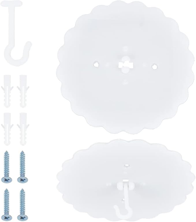 GORGECRAFT 2 Sets 18cm Mosquito Net Ceiling Hook Canopy Hooks Flower Shape by GORGECRAFT