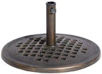 UBP24241-BR 24-Inch Cast Stone Umbrella Base, Made from Rust Free Composite Materials, Bronze Powder Coated Finish - Image 3