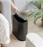 Sooyee 10 Liter Rectangular Plastic Trash Can Wastebasket - Image 4