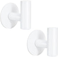 Vuzvuv Adhesive Hooks White SUS304 Stainless Steel by Vuzvuv