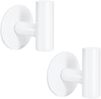 Vuzvuv Adhesive Hooks White SUS304 Stainless Steel by Vuzvuv