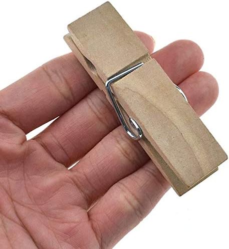 HAHIYO Wooden Clothes Pins Clothespins Extra Wide Do NOT Fall Apart 2.83 inches by HAHIYO