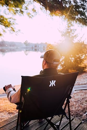 Kijaro Foldable Camping Chair, Vik Black, Polyester, Mesh, Steel, Portable, Durable, Unisex - Image 2