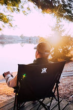 Kijaro Foldable Camping Chair, Vik Black, Polyester, Mesh, Steel, Portable, Durable, Unisex - Image 2