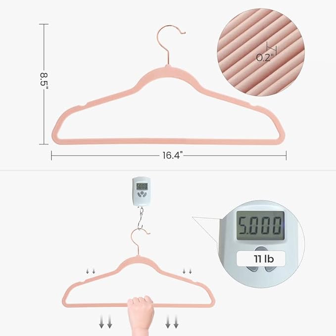 SONGMICS Slim Velvet Hangers, Non-Slip Clothes Hangers - Image 7