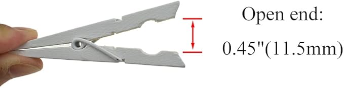 HAHIYO White Wooden Clothes Pins Clothespins Wide Do NOT Fall Apart 2.87 inches - Image 4