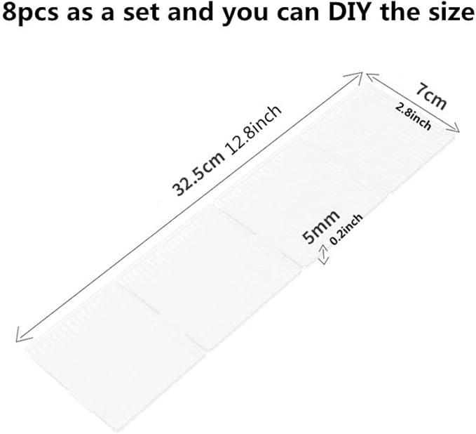 8pcs DIY Plastic Drawer Organizer Adjustable Drawer Dividers - Image 5