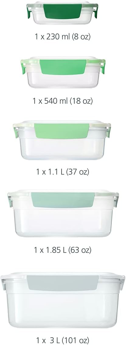 Joseph Joseph Nest Lock, 10 Piece Plastic Food Storage Container set - Image 2