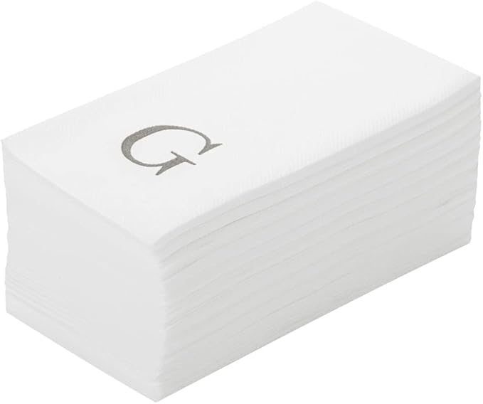 Luxenap 15.8 X 7.9 Inch Linen-Feel Guest Towels, 2000 Lettered Hand Towels by Restaurantware