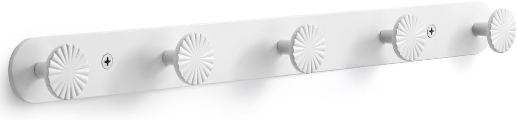 1 Pack Coat Rack Wall Mounted White Towel Hooks by JIASENBAO